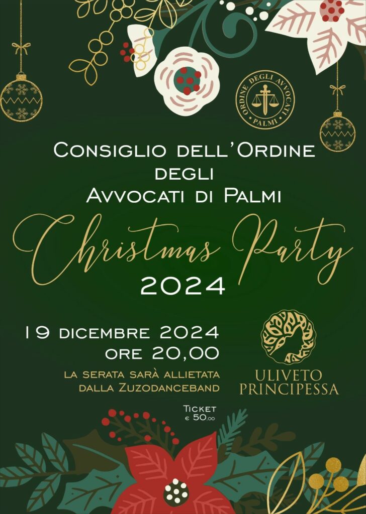 Consiglio Ordine Avvocati Palmi – Invito cena degli auguri di Natale